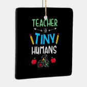 Lehrer Geschenklehrer Tiny Humans Keramikornament (Rechts)