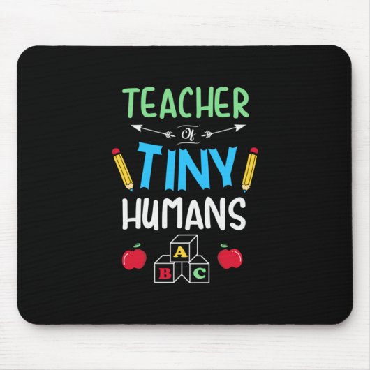 Lehrer Geschenklehrer Tiny Humans Mousepad (Vorne)