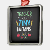 Lehrer Geschenklehrer Tiny Humans Ornament Aus Metall (Links)