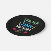 Lehrer Geschenklehrer Tiny Humans Pappteller (Schrägansicht)