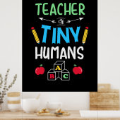 Lehrer Geschenklehrer Tiny Humans Poster (Küche)