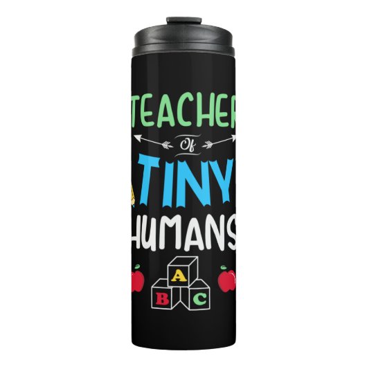 Lehrer Geschenklehrer Tiny Humans Thermosbecher (Vorderseite)