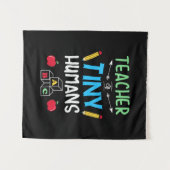 Lehrer Geschenklehrer Tiny Humans Wandteppich (Vorderseite (Horizontal))