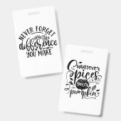 Lehrer gestalten den Unterschied nie vergessen Ausweis (Vorder- & Rückseite)