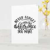 Lehrer gestalten den Unterschied nie vergessen Karte (Gelbe Blume)