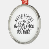 Lehrer gestalten den Unterschied nie vergessen Ornament Aus Metall (Links)