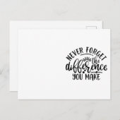 Lehrer gestalten den Unterschied nie vergessen Postkarte (Vorne/Hinten)
