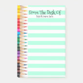 Lehrer gezeichnete Bleistifte, zum des Post-it Klebezettel (Vorderseite)