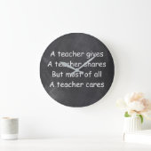 Lehrer gibt Shares Chalkboard Geschenkidee Große Wanduhr (Zuhause)