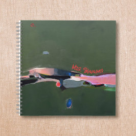 Lehrer Gift Personalisierte Abstrakte Kunstmalerei Notizblock