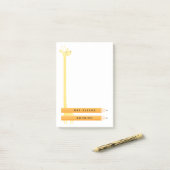 Lehrer-Giraffen-personalisierte Post-Itanmerkungen Post-it Klebezettel (Auf Schreibtisch)