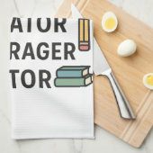LEHRER Gläubiger Beeinflusser Motivator Ermutiger Geschirrtuch (Viertel Falte)