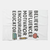 LEHRER Gläubiger Beeinflusser Motivator Ermutiger Geschirrtuch (Horizontal)