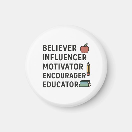 LEHRER Gläubiger Influencer Motivator Ermutiger Magnet (Vorne)
