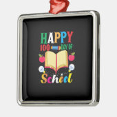 Lehrer glücklich 100 Schultag Ornament Aus Metall (Links)