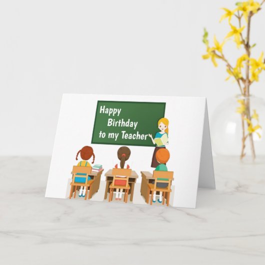 ***LEHRER*** GLÜCKLICH GEBURTSTAG KARTE (Gelbe Blume)