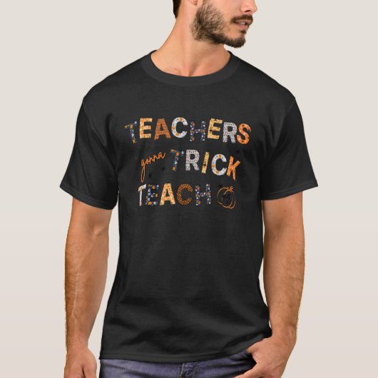 Lehrer Gonna Trick oder lehren Spooky Teacher T-Shirt (Vorderseite)