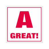 Lehrer Grading Briefmarke: A, GROSS! Permastempel (Design)