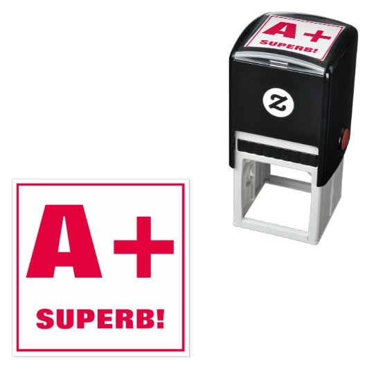 Lehrer Grading Briefmarke: A+, SUPERB! Permastempel (Beispiel)