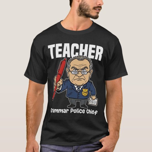 LEHRER - GRAMMATIK-POLIZEICH EF T-Shirt (Vorderseite)