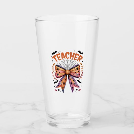 Lehrer Grusel Halloween Glas (Vorderseite)
