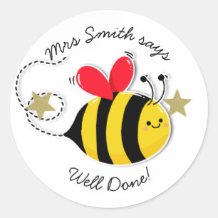 Lehrer gut gemacht! runder aufkleber