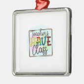 Lehrer haben eine Klasse Ornament Aus Metall (Links)