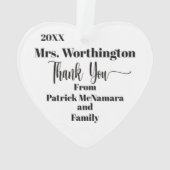 Lehrer haben Herzverzierung Ornament (Rückseite)