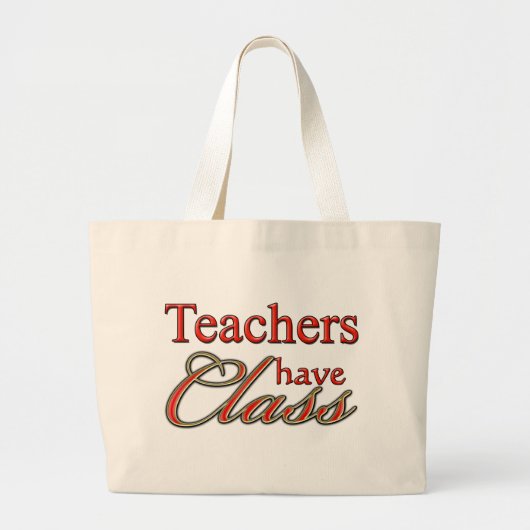 Lehrer haben Klasse-Orange Jumbo Stoffbeutel (Vorne)