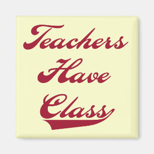 Lehrer haben Klassen-rote T-Shirts und Geschenke Magnet