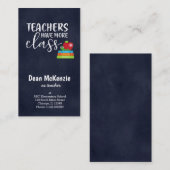 Lehrer haben mehr Klasse Visitenkarte (Vorne/Hinten)