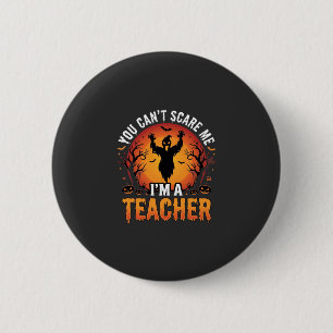 Lehrer Halloween Gruseliger Geist Lehrer Design_1 Button