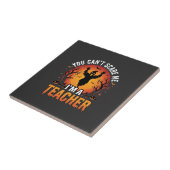 Lehrer Halloween Gruseliger Geist Lehrer Design_1 Fliese (Seite)