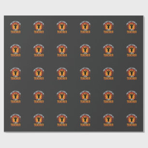 Lehrer Halloween Gruseliger Geist Lehrer Design_1 Geschenkpapier