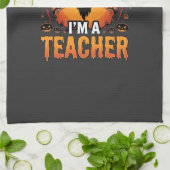 Lehrer Halloween Gruseliger Geist Lehrer Design_1 Geschirrtuch (Gefaltet)