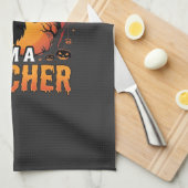 Lehrer Halloween Gruseliger Geist Lehrer Design_1 Geschirrtuch (Viertel Falte)
