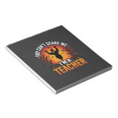 Lehrer Halloween Gruseliger Geist Lehrer Design_1 Notizblock (angewinkelt)