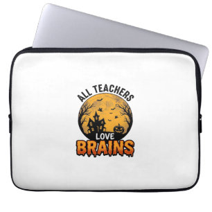 Lehrer Halloween Liebe Gehirne Vintage Design_1 Laptopschutzhülle