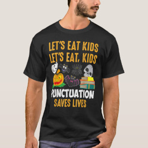 Lehrer Halloween T-Shirt Lasst uns Kinder essen Sa