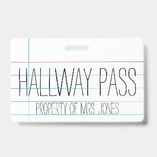Lehrer - Hallway Pass Ausweis