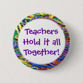 Lehrer halten sie zusammen button (Vorderseite)