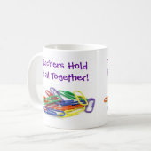 Lehrer halten sie zusammen kaffeetasse (Vorderseite Links)