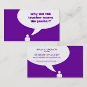 Lehrer-/Hausmeisterwitz (Farbe kundengerecht) Visitenkarte (Vorne/Hinten)