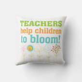 Lehrer helfen Kindern zu blühen Kissen (Rückseite)