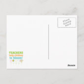 Lehrer helfen Kindern zu blühen Postkarte (Rückseite)