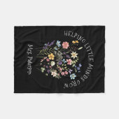 Lehrer helfen kleinen Minds, Chic Watercolor zu wa Fleecedecke (Vorderseite (Horizontal))