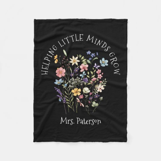 Lehrer helfen kleinen Minds, Chic Watercolor zu wa Fleecedecke (Vorderseite)