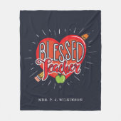 Lehrer Herz Stift Apple Custom School Tutor Fleecedecke (Vorderseite)