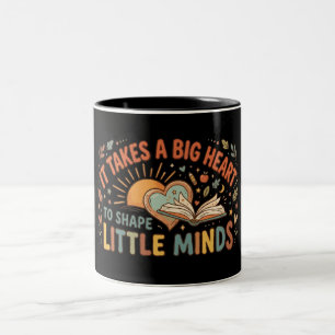Lehrer-Herzzitat Zweifarbige Tasse