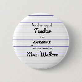 Lehrer Hilfe Tasche Lehrassistent TA Button